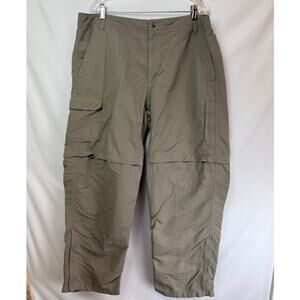 North Face Men's Size 38 Tan Side Zip Belted Pants Hiking Athleisure Trail